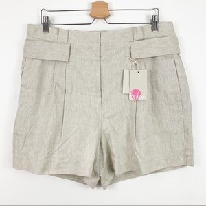 Boden High Waist Women Shorts in Beige